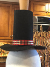 Load image into Gallery viewer, Frosty The Wine-man| Upcycled Wine Bottle come with a battery operated lighted cork| Wine Lover| Wine Decor|Up Cycled Gift| Wine Lover Gift
