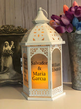Load image into Gallery viewer, Because there is Someone We Love in Heaven, there&#39;s a little bit of Heaven at our Wedding| 10 in White Memorial Lantern|Can be Personalized
