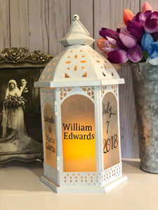 Because there is Someone We Love in Heaven, there's a little bit of Heaven at our Wedding| 10 in White Memorial Lantern|Can be Personalized