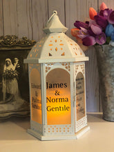 Load image into Gallery viewer, Because there is Someone We Love in Heaven, there&#39;s a little bit of Heaven at our Wedding| 10 in White Memorial Lantern|Can be Personalized
