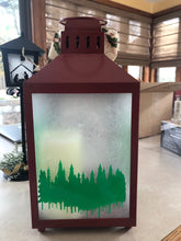 Load image into Gallery viewer, Merry Christmas Red Truck Christmas Tree Lantern 15 inch Red Lantern come with Battery Operated Candle| Holiday Home Decor|
