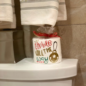 Tinkle All The Way Funny Toilet Paper| Christmas Gag Gift| Funny TP| Great Secret Santa Gift|  Funny Grab bag TP Roll| Humorus 2020 gift