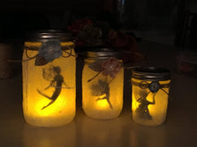 Load image into Gallery viewer, Fairy Jar Luminary|Fairy Mason Jar Lantern|Fairy Gift|Children &amp; Nursery Room Decoration|Fairy Lovers Gift|Party Favor|Children Nightlight
